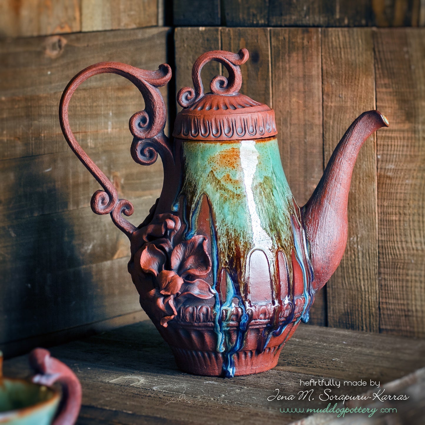 Louisiana Iris French Drip Coffee Pot ( The Creole Courtyard Collection )