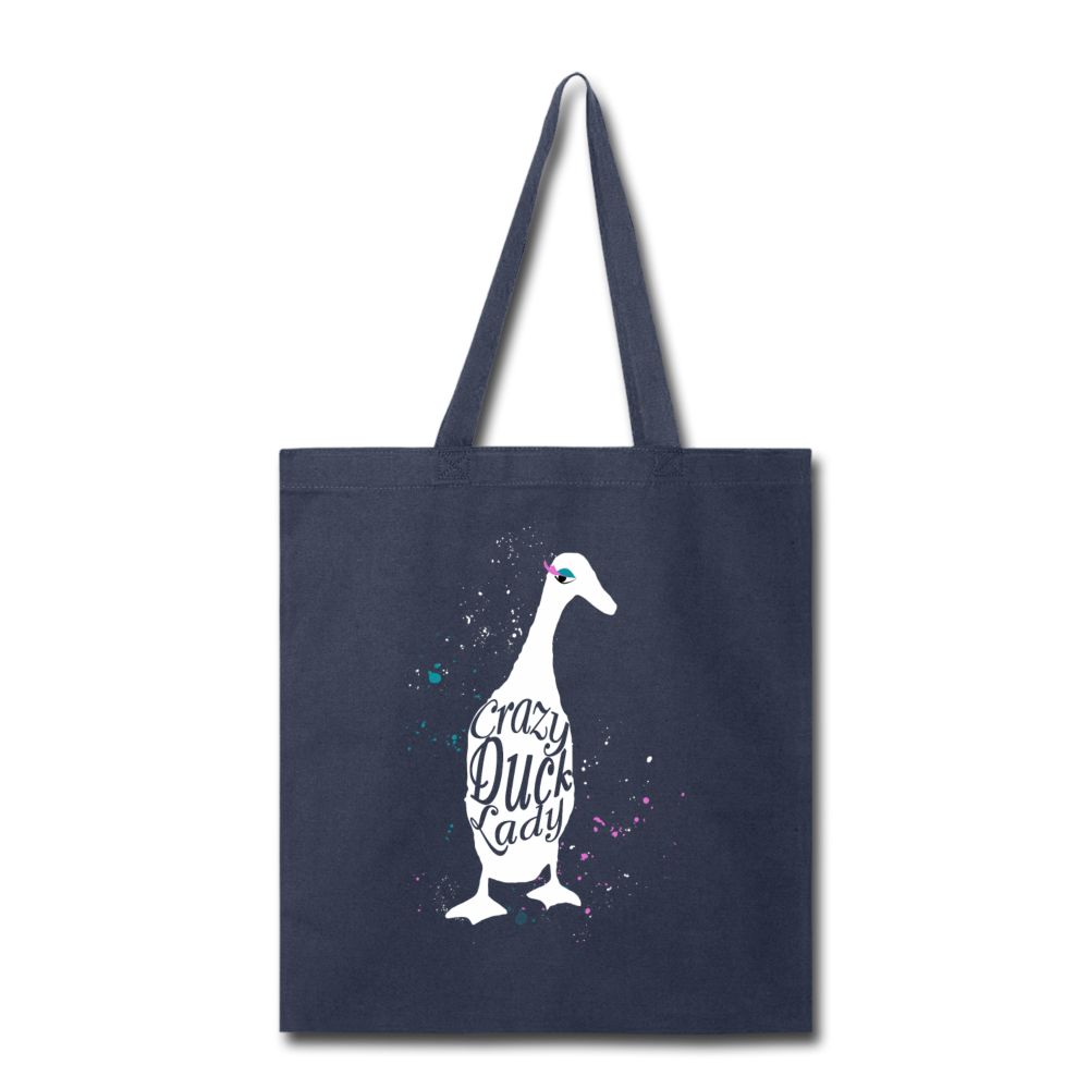 Miss Mud Dog Farm Fresh Duck Eggs Tote Bag - navy